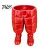 Teacher Desk Pen Cup Pencil Holder, Creative Down Jacket Shape, Durable PETG Large Capacity Small Desktop Trash Can Cup, for Office Supplies