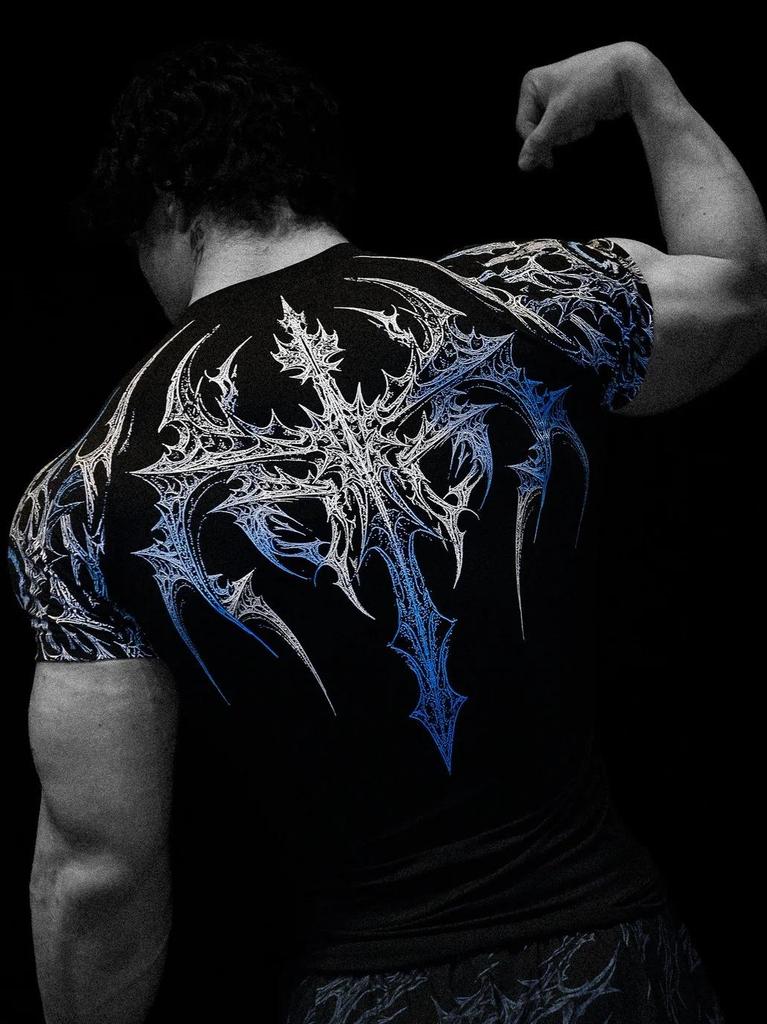 BreatheDivinity Venom Fitness Tricou Sport Unisex cu Uscare Rapidă, Strâmt