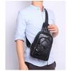 Crocodile Patterned Men's Chest Bag Made Of Genuine Leather Crossbody Cowhide With Claws Trendy Single Shoulder