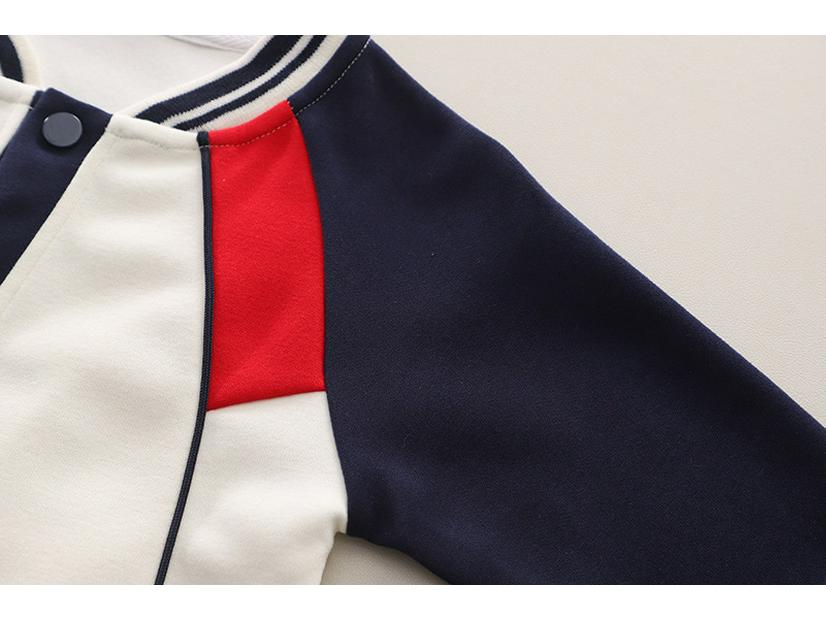 Toddler Boys' 2024 Spring/Autumn Three-Piece Set: Fashionable Baseball Jacket and Clothing