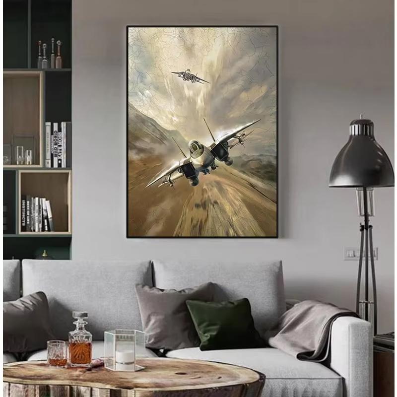 Poster Avioane de Luptă Combate Aeriene Avioane Vintage Decolare Pictură pe Pânză Artă Murală Imagini pentru Sufragerie Decor Acasă