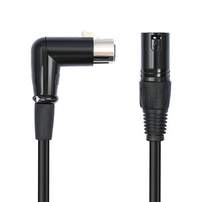 90-Grad 3-poliges XLR Weiblich auf Männlich Mikrofon-Audiokabel