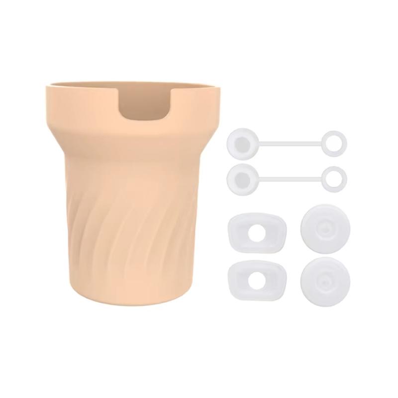30/40oz Silicone Vacuum Bottle Bottom Anti-Slip Sleeve Cover Thermos Cup Protective Sleeve with Straws Plugs Sealing Lids