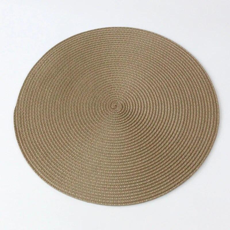 1 STÜCKE Runde Gewebte Rutschfeste Küche Tischset Rutschfeste Tisch Matte Küche Zubehör Dekoration Home Pad Coaster