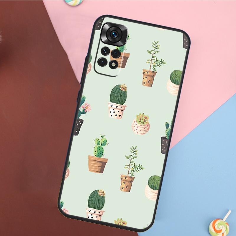 CACTUS BANANA RETRO VINTAGE SUMMER Cover For Xiaomi Redmi Note 14 13 12 9 10 11 Pro 9S 10S 11S 12S Redmi 14C 10C 12C 13C Case