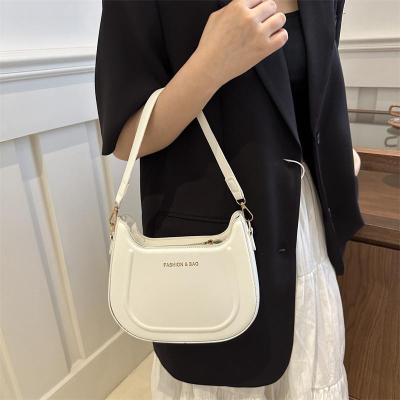 Trendy Versatile Women's Shoulder Bag Beautiful Stylish Crossbody Underarm Bag In Black White Pink And Brown Colors