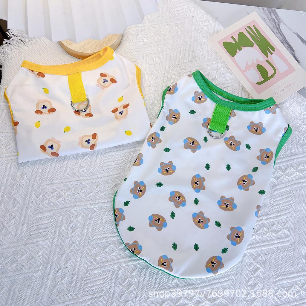 Spring and Summer New Ins Wind Light Pet Dog Dog Cat Clothes Vest Small Medium and Large Dog Pet Clothing