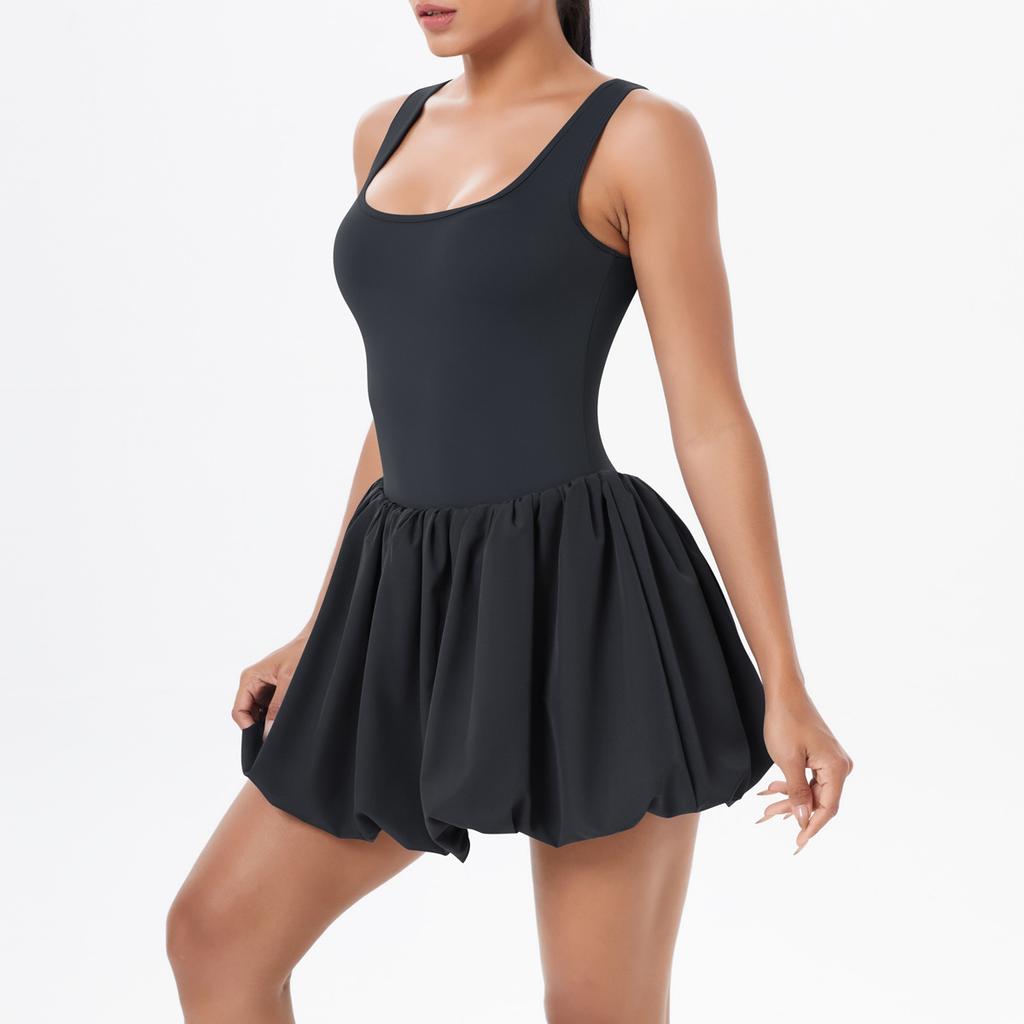 New Nude Fake Two-piece Sports Dress With Anti Glare Base, Outdoor Running And Fitness Tennis Skirt