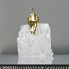 Metal Figure Sculpture Crystal Handicraft Ornaments Golden Man Decorative Figurines Home Decoration Accessories Desk Decoration