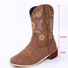 New Martin Boots Women's Shoes Fashion Women's Thick Heel Pointed Embroidered Women's Boots
