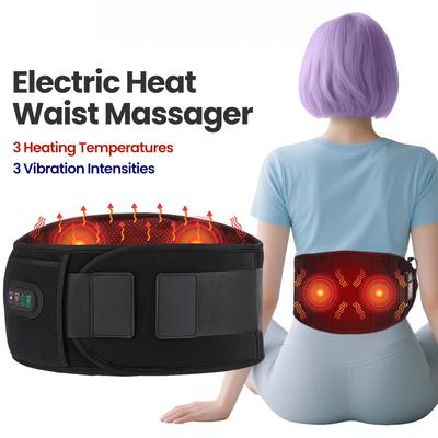 Elektrische Heiz-Taillenmassagegerät Rückenstützgürtel 3 Stufen Rotlicht Wärme Vibration Heiße Kompresse Stützgürtel zur Linderung von Rückenschmerzen