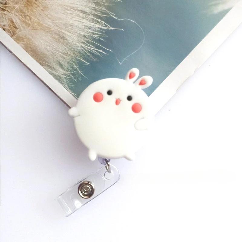 

Кавайные животные значки катушки мультяшный поросенок панда хомяк кошка лапа катушки значки рабочая карта ID/IC держатель карты аксессуары