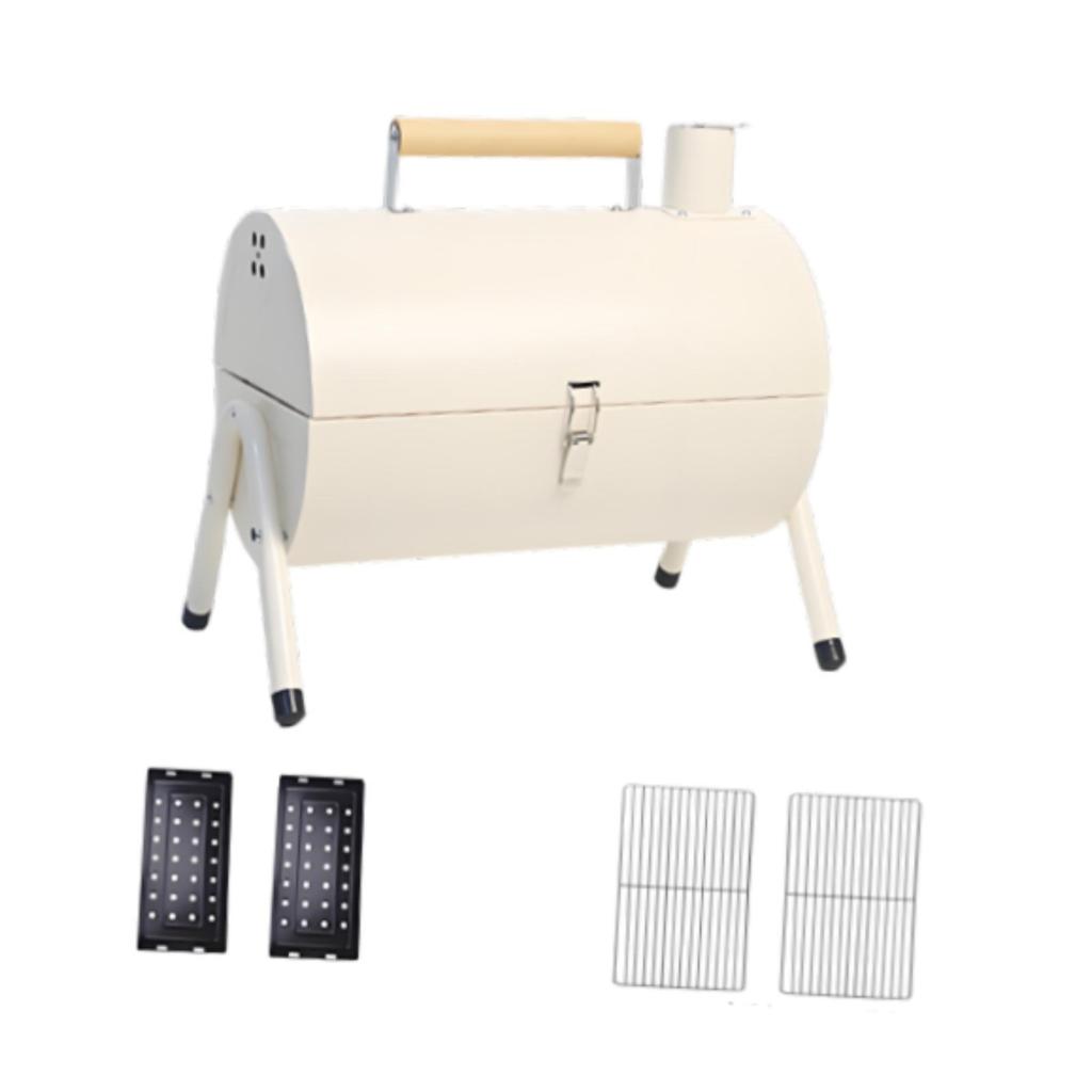 Compact Charcoal Grill for Outdoor Use with Chimney and Handle Garden Beach