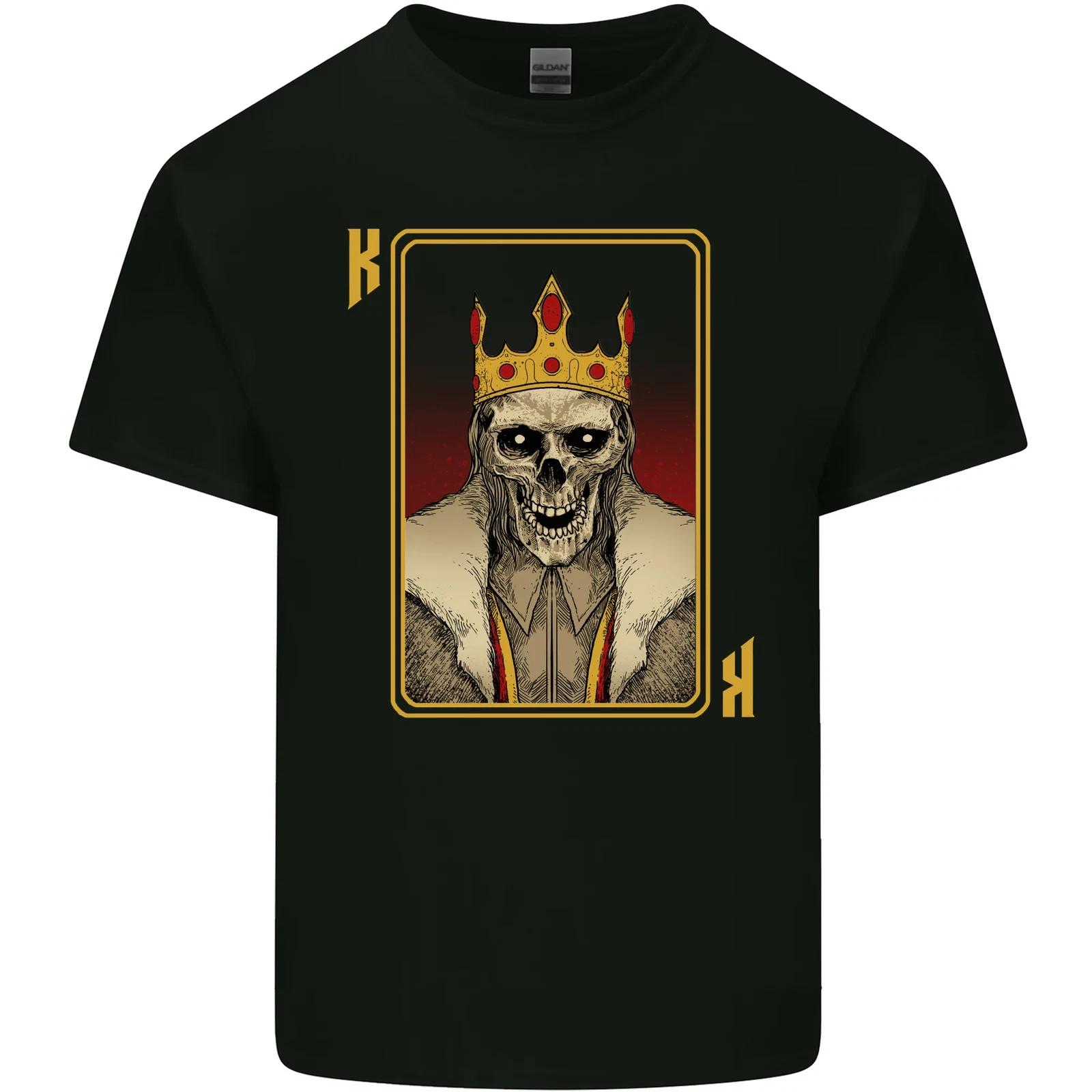 King Playing Card Gothic Skull Poker Kids T-Shirt Childrens 4XL