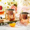 Cocktail Wine Cup Moscow Mule Mug 550ML Stainless Steel Hammered Copper Plated Beer Cup Coffee Bar Tools Drinkware for Ramadan