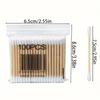 100/1000/2000pcs Cotton Swabs - Bamboo Sticks Cotton Swabs For Ears - Double Round Thick Cotton Buds Suitable For Makeup