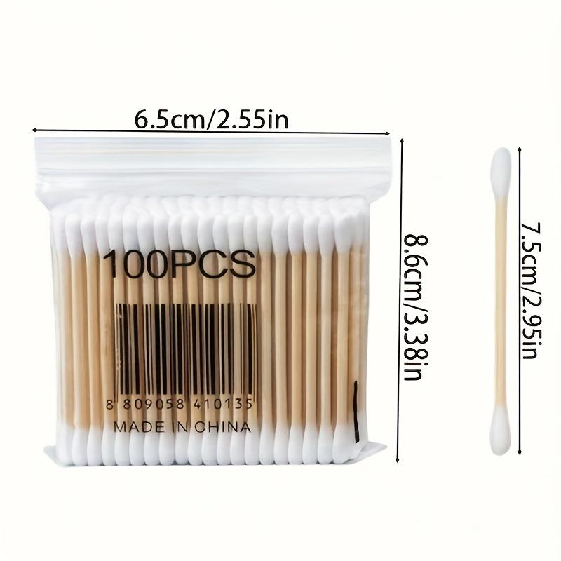 100/1000/2000pcs Cotton Swabs - Bamboo Sticks Cotton Swabs For Ears - Double Round Thick Cotton Buds Suitable For Makeup