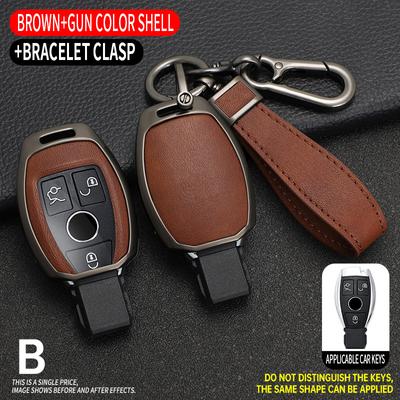 Autoschlüsseletui aus Legierung, Schutzschale für Mercedes Benz ABCE-Klasse GLS GLA GLK GLC CLS CLA AMG W204 W205 W212 W463 W176