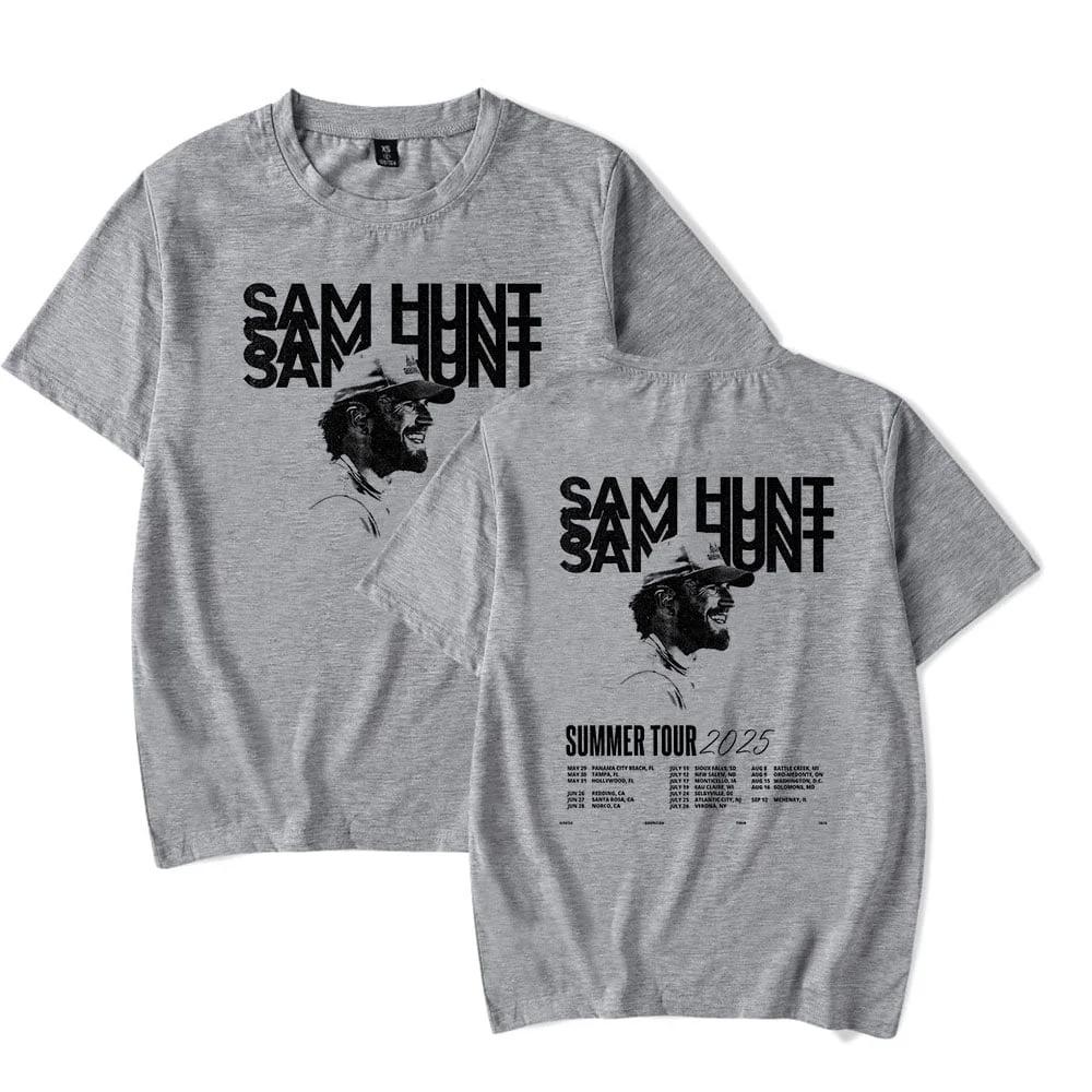 Sam Hunt Tour 2025 Merch Tshirt Summer Popular Printed Pure Cotton Short Sleeved Unisex Fashion Street Wear