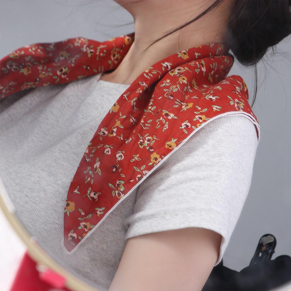 Wraps Female Shawl Cotton Linen Small Square Scarf Printed Scarf Korean Style Scarves Silk Scarf