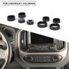 8pcs Center Climate Control Knob Cover Rings For Chevy Colorado/GMC Canyon 2014+