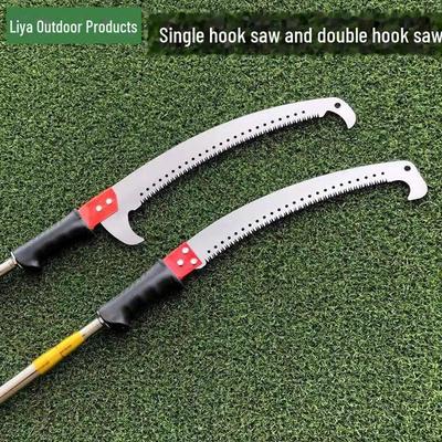 Telescopic Pruning Saw with Sickle & Dual Hooks for High-Altitude Tree & Branch Cutting