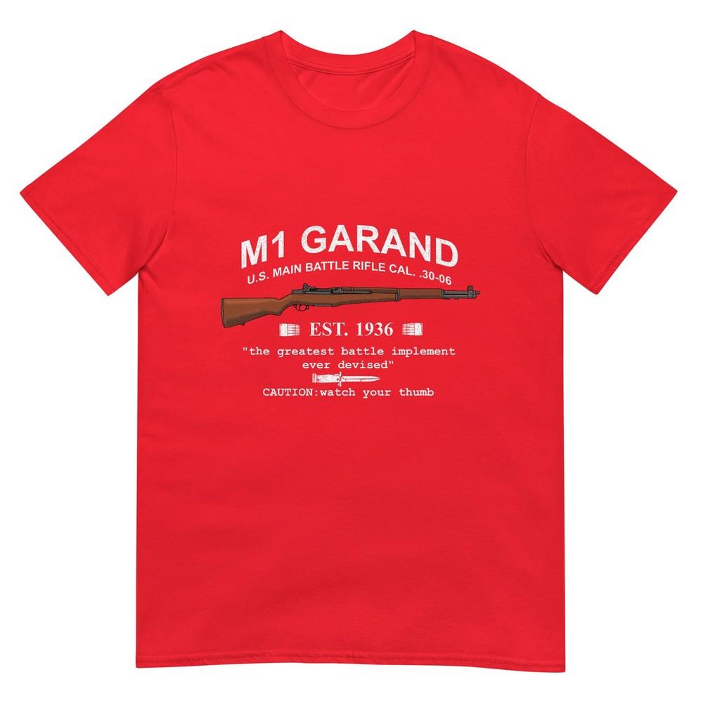 M1 Garand Rifle Gun Wwii Watch Your Thumb Est 1936 Graphic Tshirt S