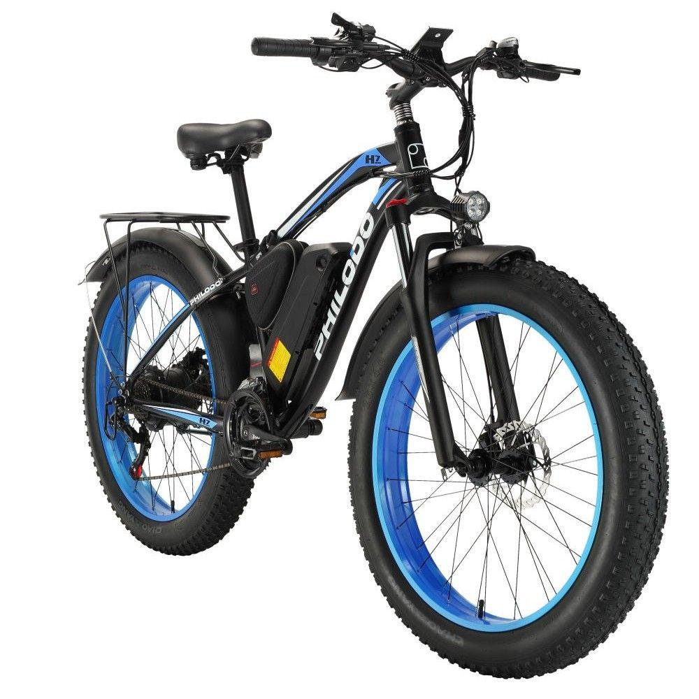 Electric bicycle PHILODO H7 Pro, 1000W motor, 48V 17.5Ah battery, top speed 45 km/h, cruising range 80km, 26x4.0 inch tires
