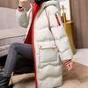 Mittellange Daunenjacke für Damen Lockere Baumwollwattierte Jacke Winterbekleidung Warme Baumwollwattierte Jacke