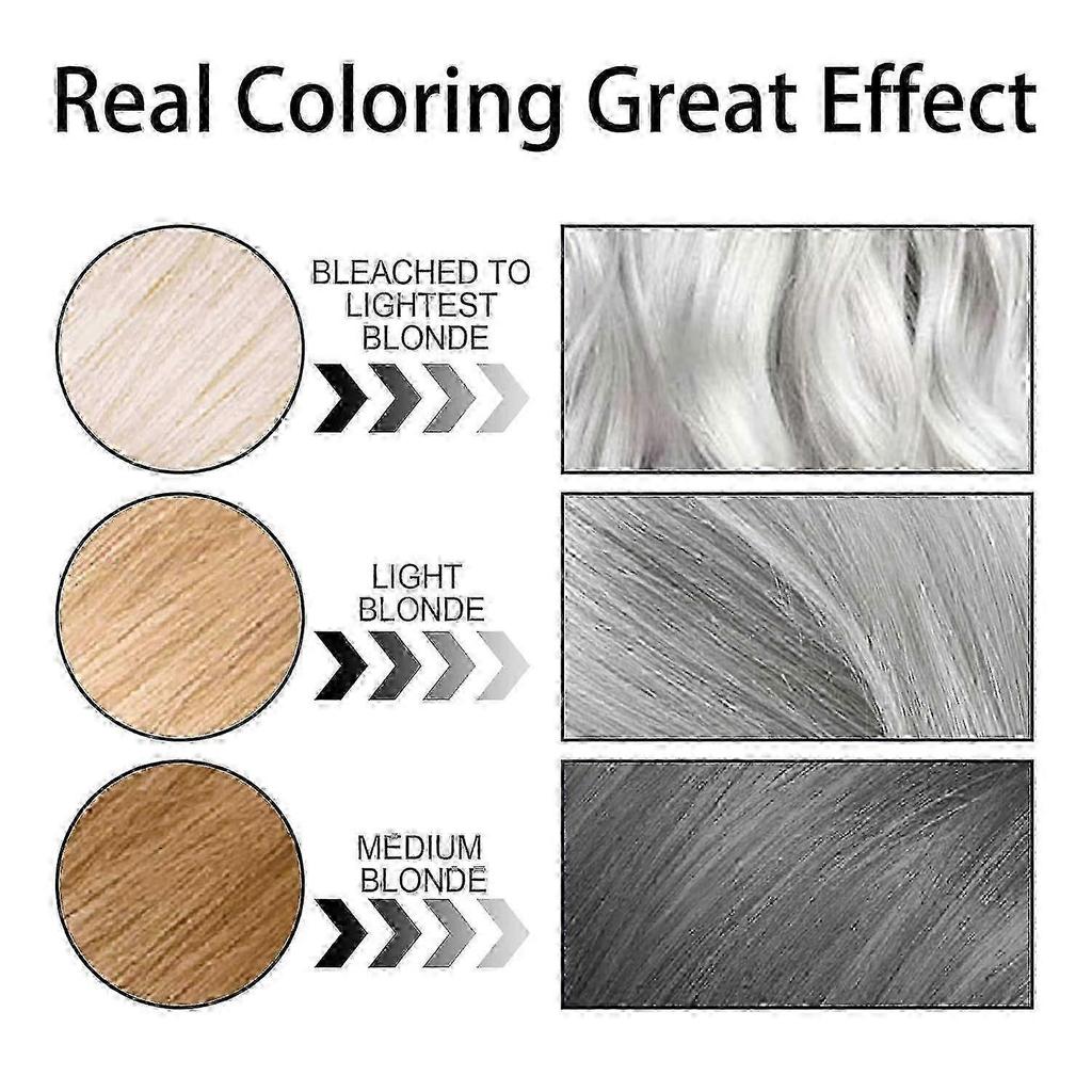26-27 Sofortige Silber Grau Haarfarbe, Silber Grau Natürliche Haarfarbe Creme, Unisex Haarfarbe, Silber Haarfarbe für Dunkles Haar