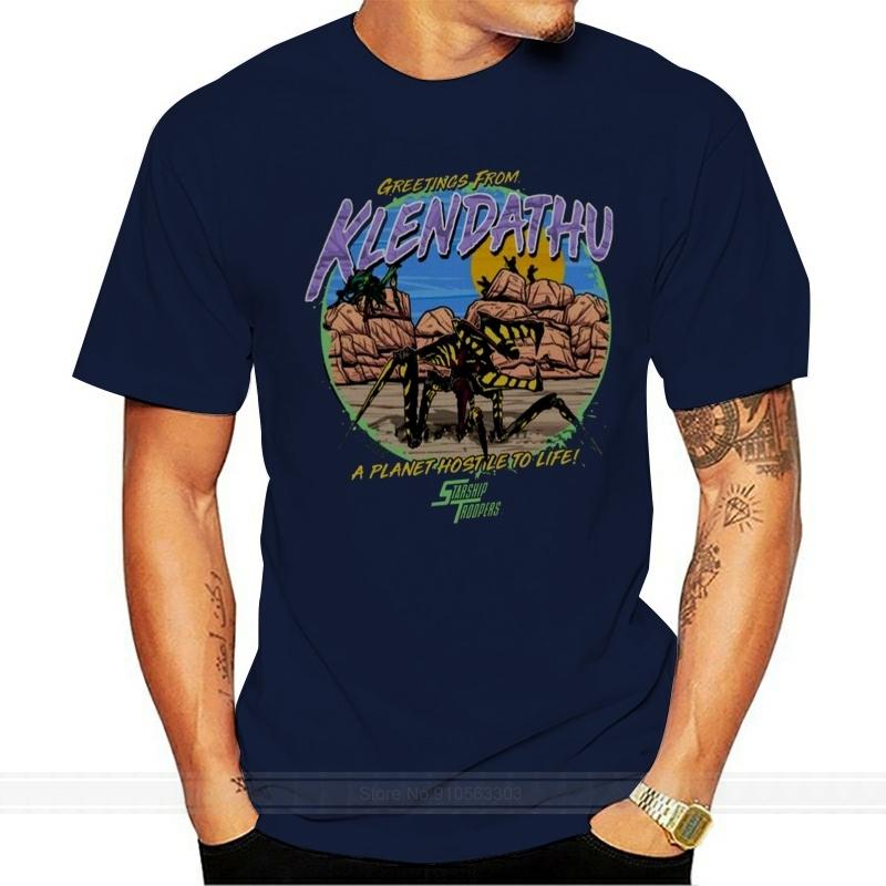 Starship Troopers Womens TShirt Greetings From Klendathu Black Tee fashion tshirt men cotton brand teeshirt S