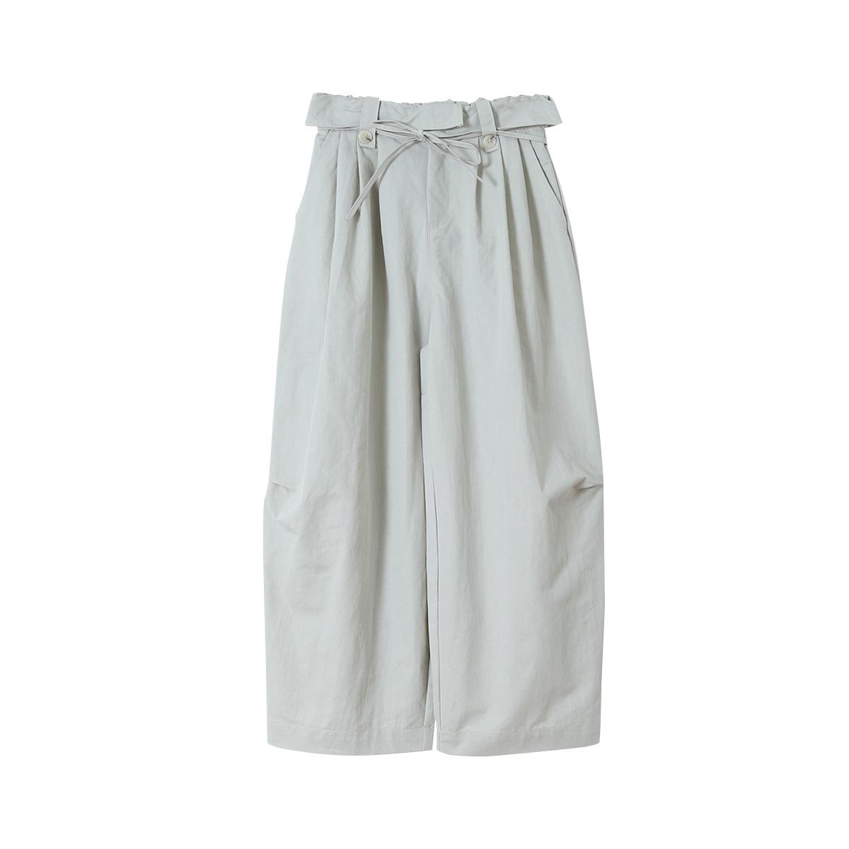Women s High-Waisted Wide-Leg Pleated Pants - Old Money Style Curved Leg (11167) L