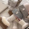 Women'S Autumn And Winter Thick Socks With Warm Midsole Cute And Fashionable Solid Color Sweat Absorbing And Odor Proof Socks