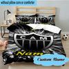 3PCS Custom Name Atletico Football Emblem Bedding Set, Including 1pc Duvet Cover And 2pcs Pillowcases, Suitable for Dorms and Bedrooms Gift