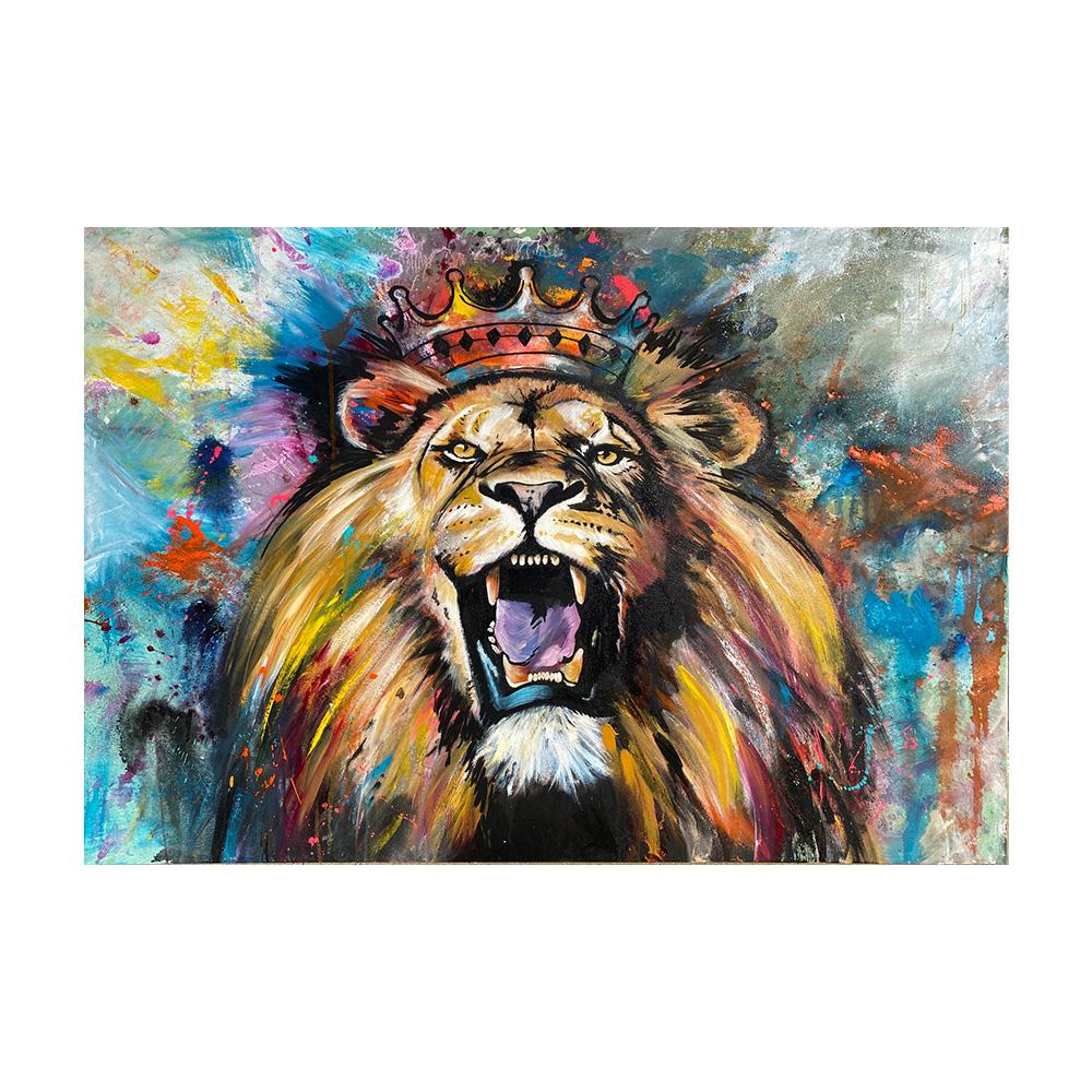 

Граффити Львы Плакаты Современные Животные Холст Картина Картина Настенное Искусство Для Гостиной Украшения Дома 20x30cm