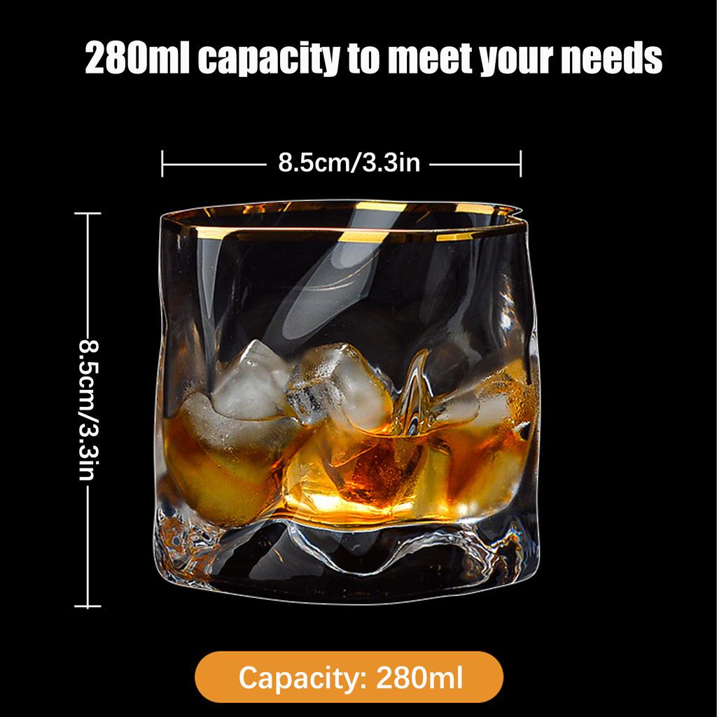 2 Stück Whiskeyglas Old Fashioned 8,5 x 8,5 cm 280 ml Cocktailglas