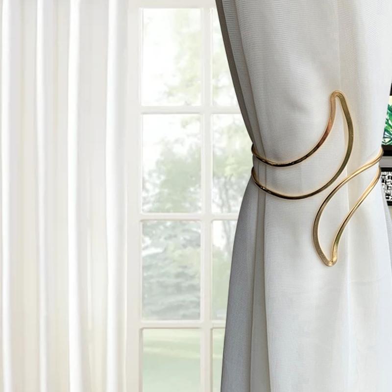 1/2 BUC Clipuri Fixare Perdea Legături Perdea Elegante Stil High-End Decor Acasă Catarame Perdea Exquisite Auriu/Argintiu Artistic