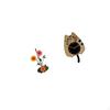 Cat Paper Towel Holder Dispenser with Non Slip Vertical Rack And Cute Silent Wall Clock Ornament for