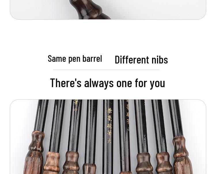 Mixed Hair Chinese Painting and Calligraphy Brush Set: Garlic Head Brush with Sheep and Wolf Hair—Large, Medium, Small for Peony and Plum Painting.