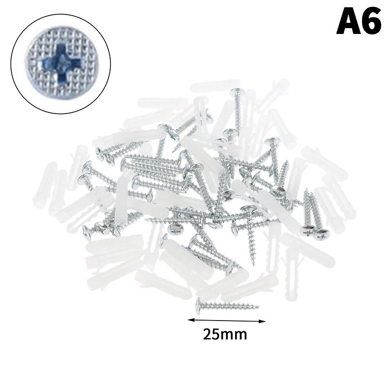 

10 Bags Self-Tapping Screws Kit Stainless Steel Expansion Screws Cross Tips Wall Anchors And Screws For Drywall