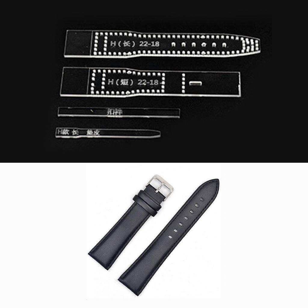 4pcs DIY Leather Crafts Tool - Acrylic Watch Belt Strap Templates Set Men
