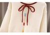 Girls' Stylish Korean-Style Knit Cardigan Sweater – Long-Sleeved, Spring/Autumn Academy Look