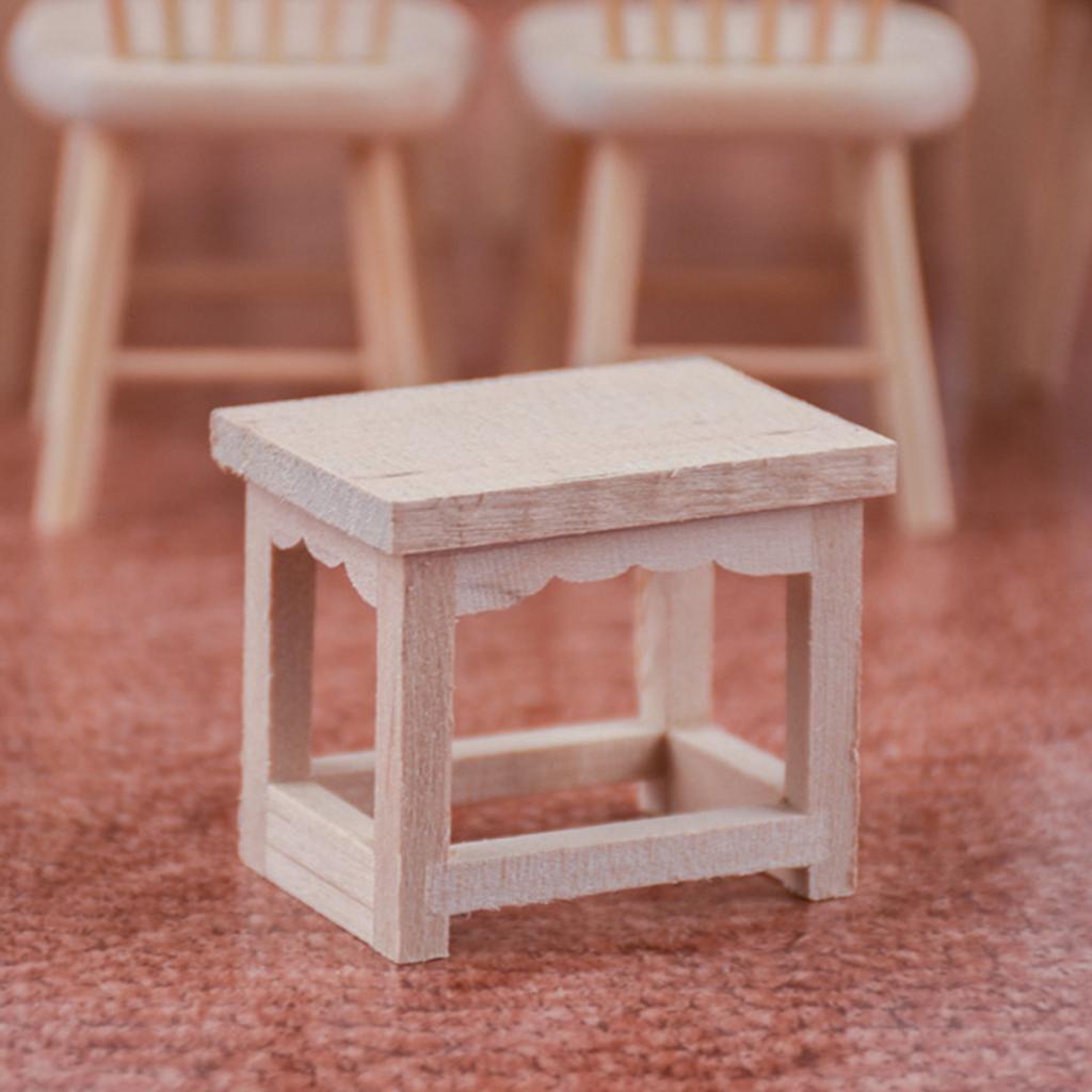 1:12 Scale Stool Dollhouse Miniatures Furniture Model