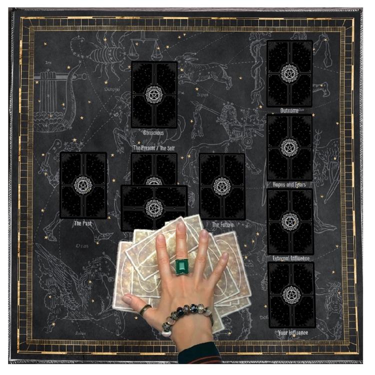 Lesekarten Astrologie Tischdecke Tarots Divinationen Tischdecke Altartuch Divinations Brettspiel Zubehör
