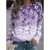 2025 Women's Floral Graphic Basic Sweatshirts 3D Prints O-Neck Long Sleeve Tops Women's Apparel Y2K Streetwears Fall Pullover
