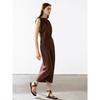 MD Women clothes French style High-Grade Minimalist Style Linen Long dress Neckline Design Sleeveless Dress 06640587717