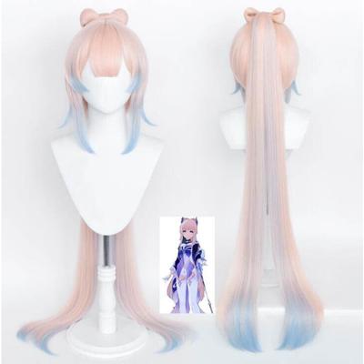 Anime Genshin Impact Cosplay Kokomi Wig Sangonomiya Kokomi Cosplay Wig 120cm Long Gradient Hair Heat Resistant Synthetic Hair