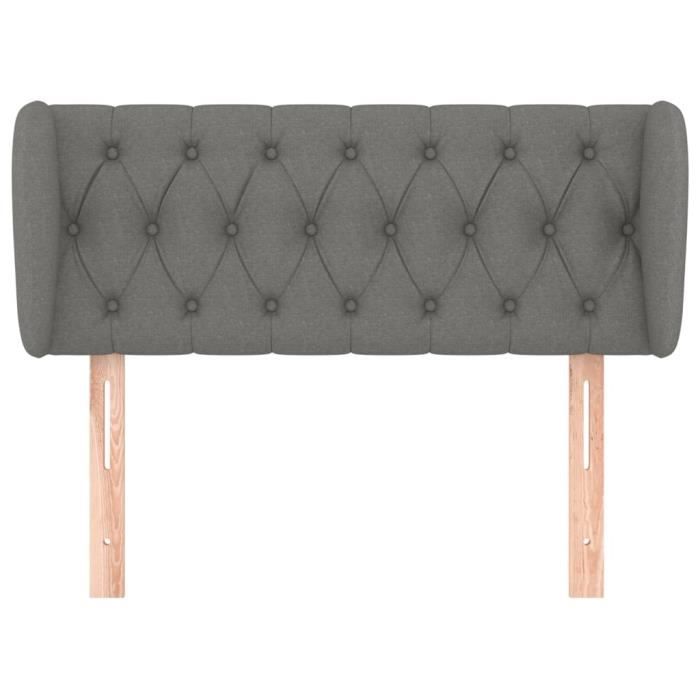 VidaXL Headboard with Ears Dark Grey 93x23x78-88 Cm Fabric3117463