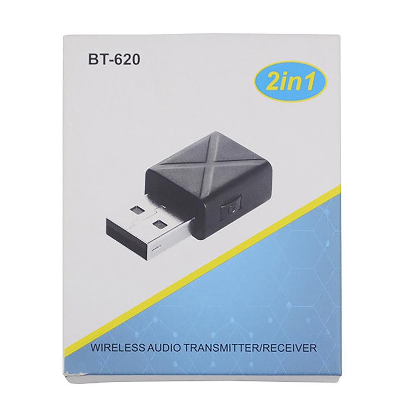 High Quality Bt 2 In 1 Usb Bluetooth 5.0 Transmitter Receiver Mini Stereo Usb Bluetooth Wireless Audio Adapter For Tv Pc Car Kit