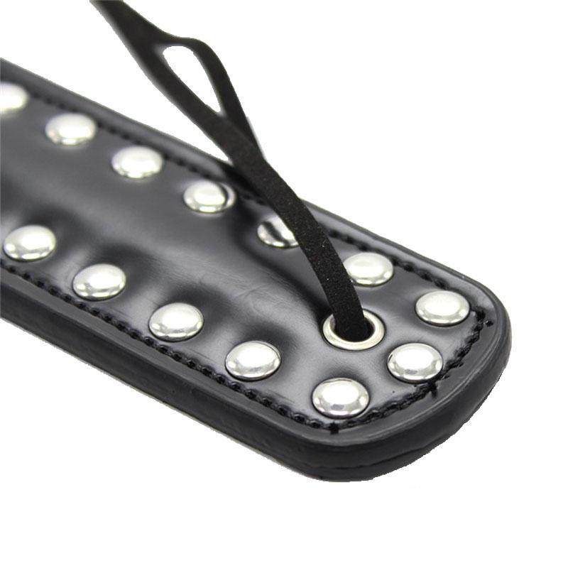 Leather Studded Spanking Paddle Heart Shaped Slave Whip Fetish Paddles